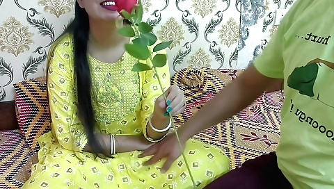 Busty indian chick 18+ gives a blowjob to her boyfriend 18+