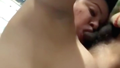 Busty Indian brunette hibahni suckin a dick in her cam video