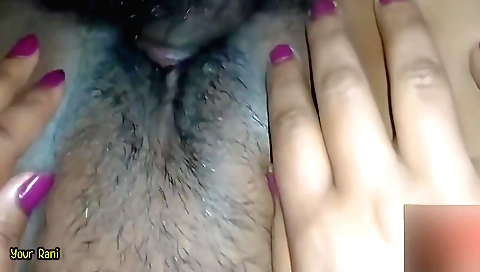 Devar bhabhi shows off a hairy pussy and gives a handjob