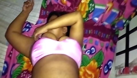 Brunette with small boobs fucks her lover's manhood