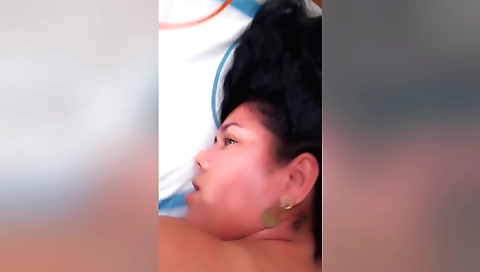 Girl in stockings and bra shows her sexy ass in this video