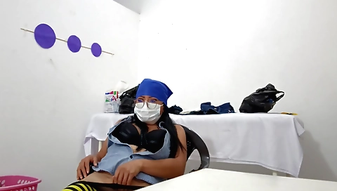 Indian nurse has a great solo video with a hot body