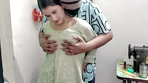 Indian woman with a hot ass and small boobs in a sexy outfit