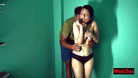 Brunette indian teen girl is going to take it all in her mouth