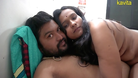 Marathi brunette rides her hairy dick in a tight hole
