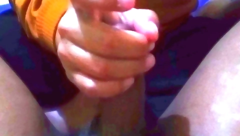 Handjob by a handsome guy in a sexy amateur porn video