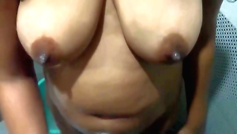 Teen with big boobs 0899 plays with pussy on camera