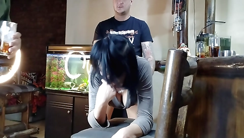 Indian teen showing her dodo and some love with a man