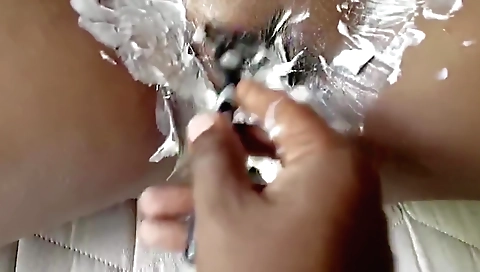 Indian lady takes off her clothes and shows hairy pussy