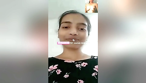 Indian beauty with a beautiful body in camouflaged lingerie