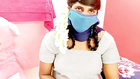 Indian girl with big tits has deep throat and creampie