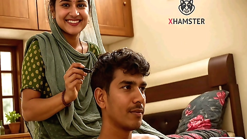 Stepdaughter's body is playing with her stepdaddy's big booty