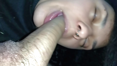 A brunette shows her mouth on a dick in the amateur videos
