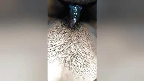 Indian slut with hairy pussy takes cock in the bedroom
