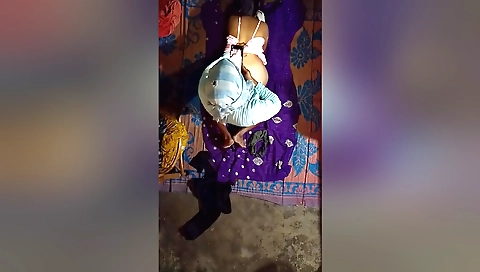 Indian teen gets her pussy and ass fucked doggy style