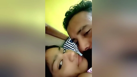 Hot brunette with sexy curves in hotel room webcam