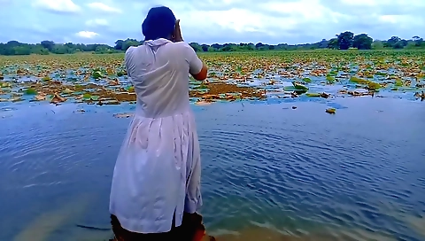 Beautiful girl in an outdoor video showing off her body
