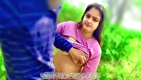 Indian girl gets fucked in the jungle in the first time