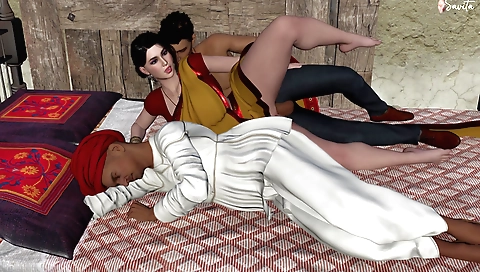 Indian brunette with big boobs got fucked in front of husband