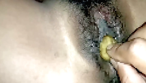 My tight hairy pussy with a lot of balls is filled