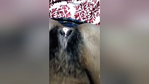 Indian girl enjoys her hairy pussy being penetrated