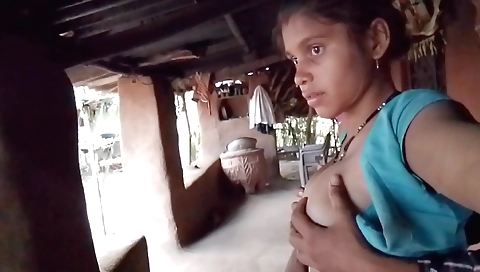 Busty brunette teen gets pounded by her stepdad outdoors