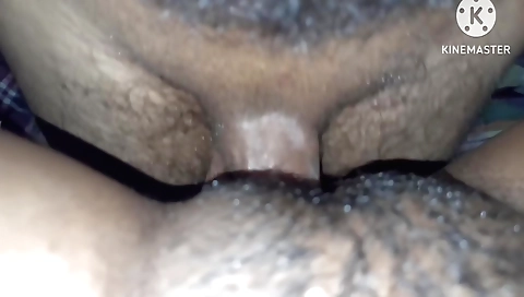 Hairy indian brunette babe enjoys her first time with a new guy