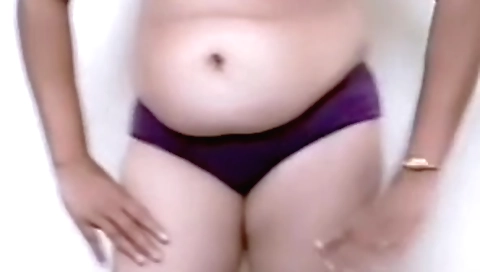 Indian wife shows off her body in a solo webcam video