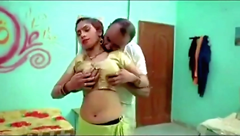 Desi girl is having fun with a guy's cock on a bed