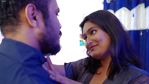 Hot brunette with big boobs is having fun with her stepbropter