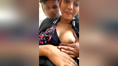 Busty Indian girl enjoys outdoor time with her lover
