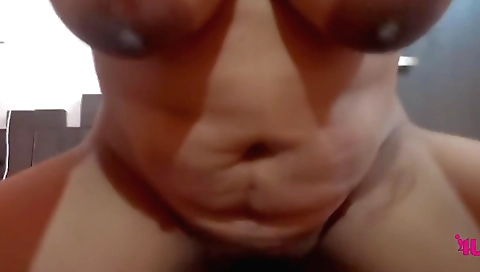 Indian brunette with a big booty gets fucked in POV