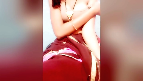 Indian amateur brunette sex talk with a big ass milf