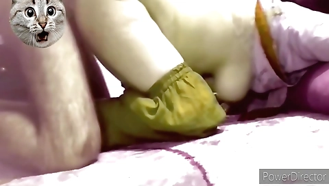 Mature babe cheating with the neighbor in the kitchen