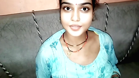 Indian girl is naked in the bedroom with her hands shaking