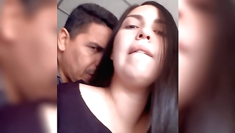 Indian brunette fucking with a man's girlfriend in front