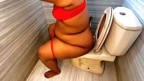 Indian amateur big Tits in condom and cum in mouth