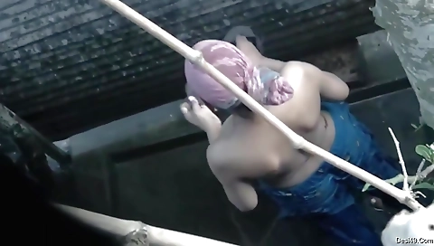 Hindi girl is soaking in her bath after having sex