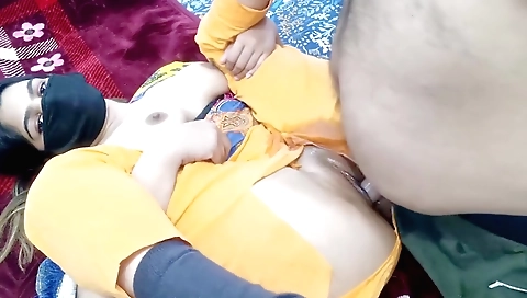 Hot amateur brunette housewife fucked and suck on her husband's cough