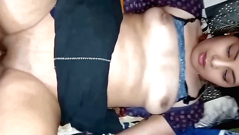 Indian stepdaughter is having fun in her boyfriend