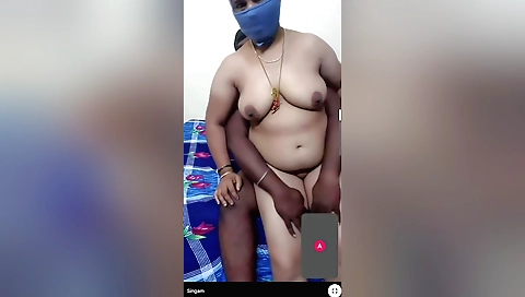 Indian chick with a big booty shows her big natural boobs