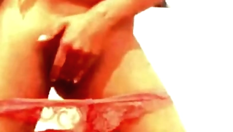 Sexy girl in red bikini in a sexy solo video cam clip